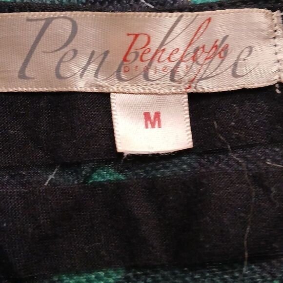 Penelope  white and black birdcage printed sleeveless semi sheer blouse Sz M EUC - Picture 7 of 7